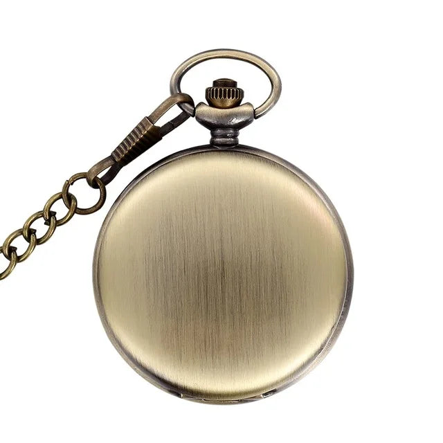 Fashion 37CM Fob Chain Smooth Steel Quartz Pocket Watch Vintage Roman Nmber Dial Pendant Fob Watch Gifts Clock