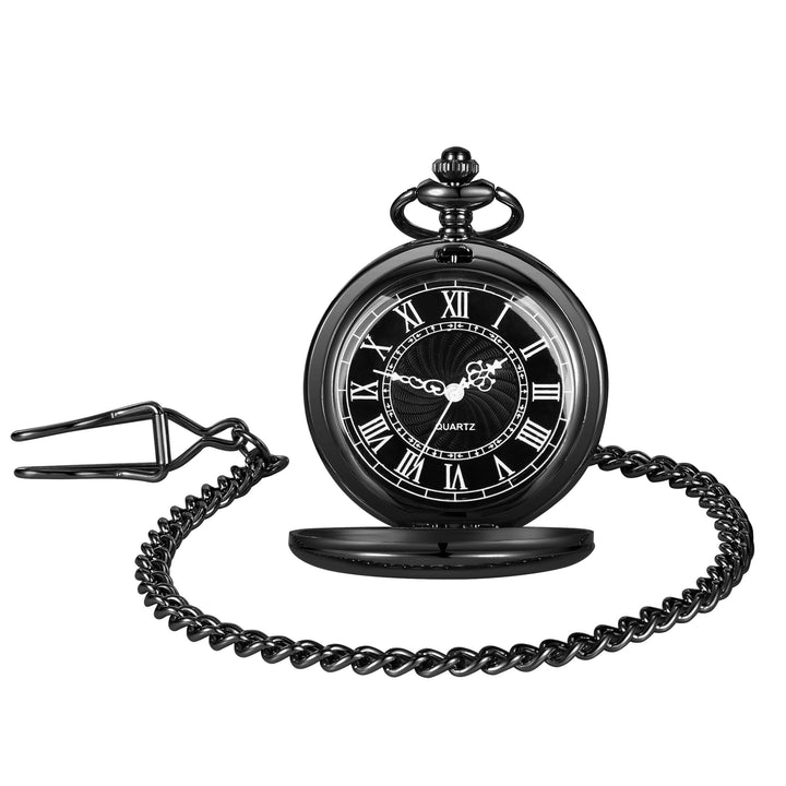 Fashion 37CM Fob Chain Smooth Steel Quartz Pocket Watch Vintage Roman Nmber Dial Pendant Fob Watch Gifts Clock