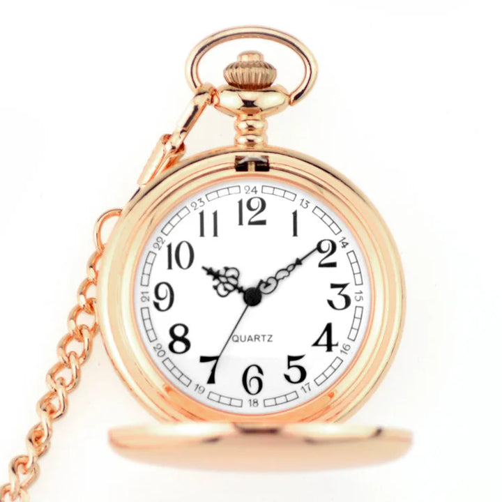 Fashion 37CM Fob Chain Smooth Steel Quartz Pocket Watch Vintage Roman Nmber Dial Pendant Fob Watch Gifts Clock