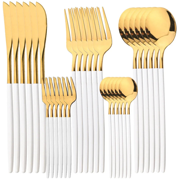 30-Piece Elegant Stainless Steel Set