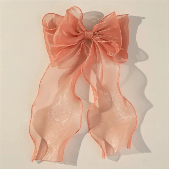 Cute Sweet Chiffon & Satin Bow Hair Clips