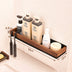 Wood Black Kitchen Shelf Screw installation Makeup Organizer Mental Corner Shelf Storage Shelf Shower Wall Rack Bathroom