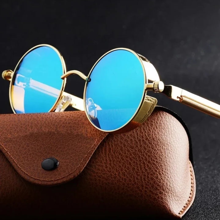 Metal Steampunk Sunglasses Men Women Fashion Round Glasses Brand Designer Vintage Sun Glasses High Quality Oculos de sol 2021