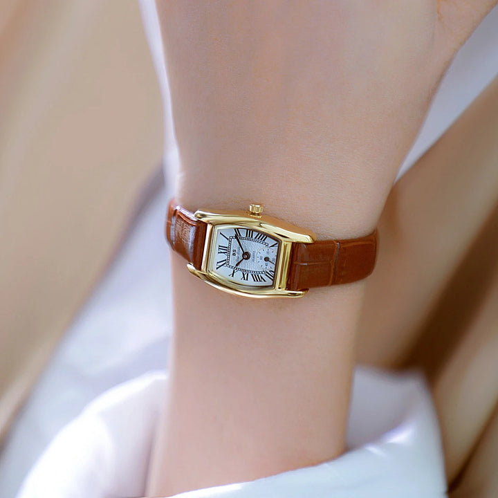 Women's Watches Fashion High Quality Retro Leather Strap Quartz Watch For Women Small Square Dial Ladies Waterproof Clock