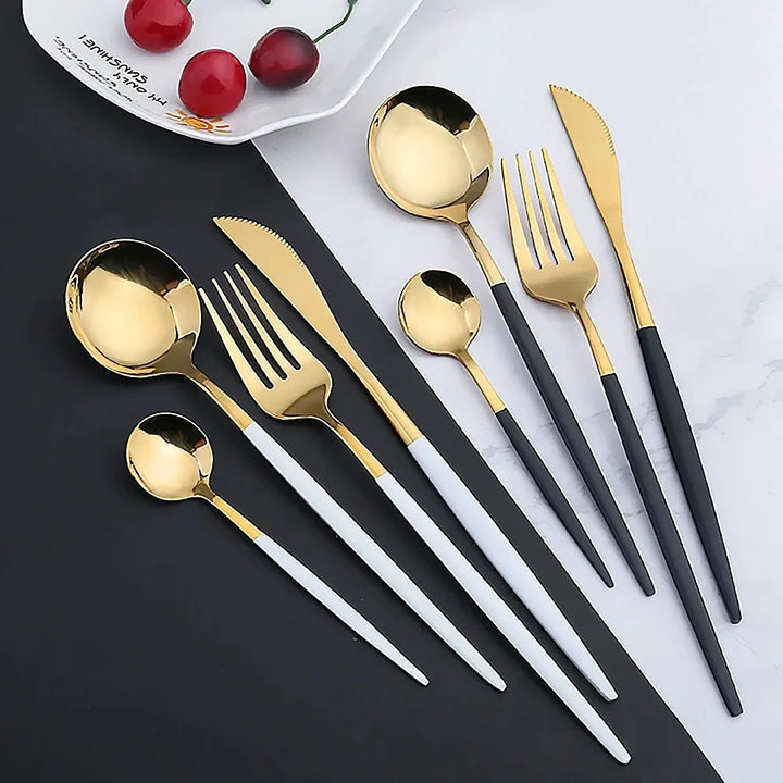 30-Piece Elegant Stainless Steel Set