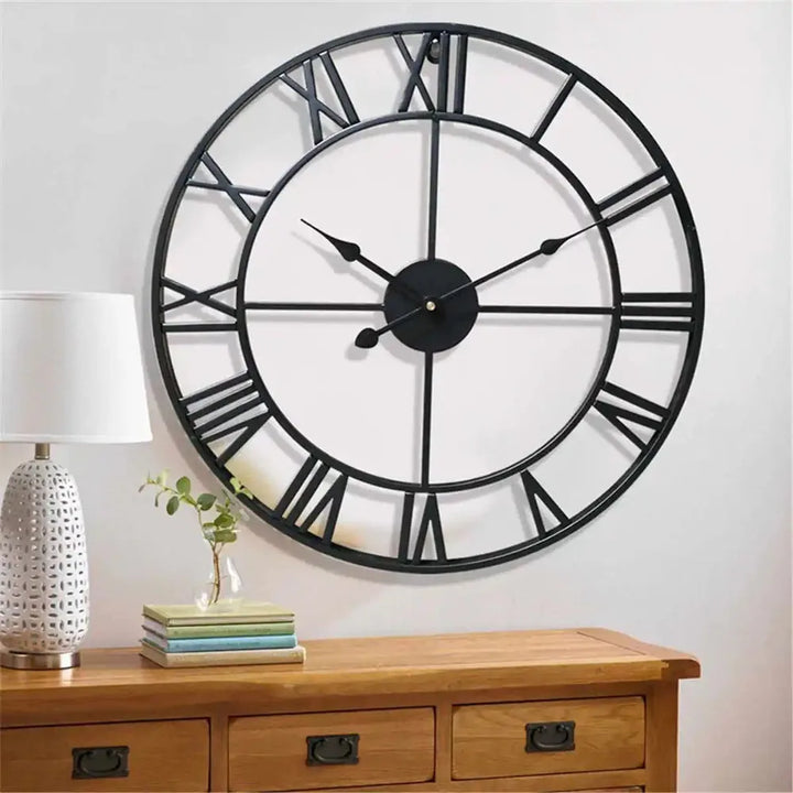 Large 3D Roman Numerals Wall Clock