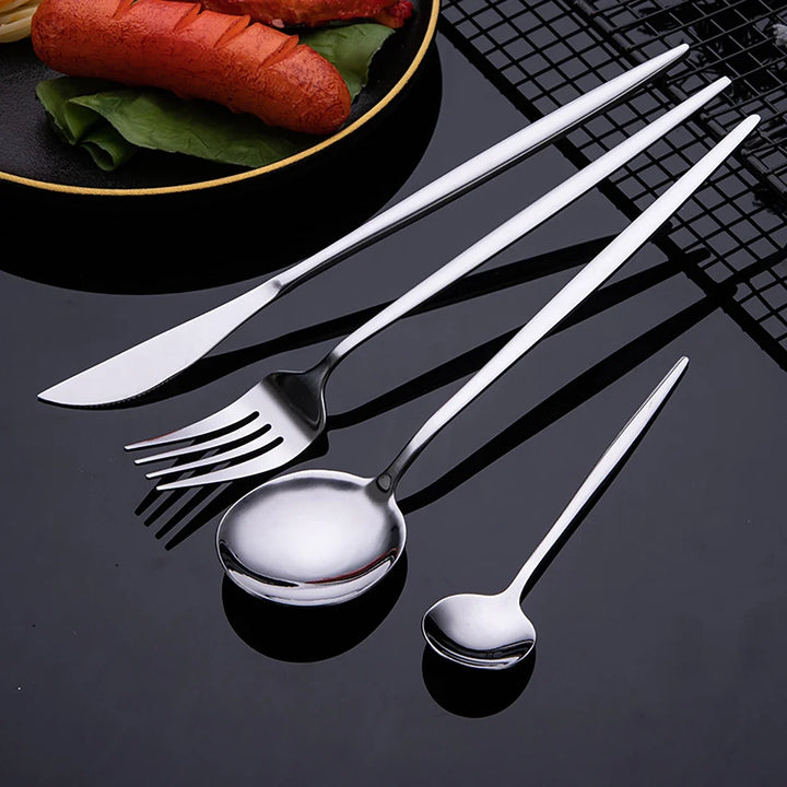 30-Piece Elegant Stainless Steel Set