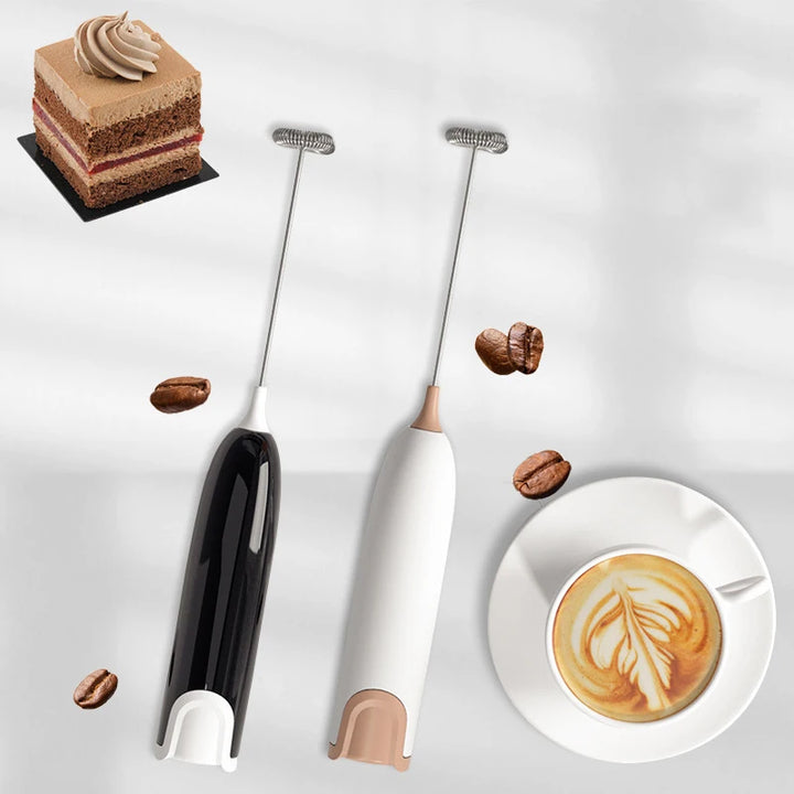 Mini Milk Frother Handheld Foam Maker For Lattes Whisk Coffee Cappuccino Frappe Matcha Hot Chocolate Egg Beater Drink Mixer