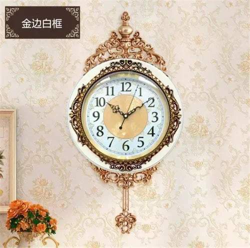 Large Luxury Gold Wall Clock Living Room Silent Creative Swing Wall watches Bedroom Quartz Clocks Wall Home Decor