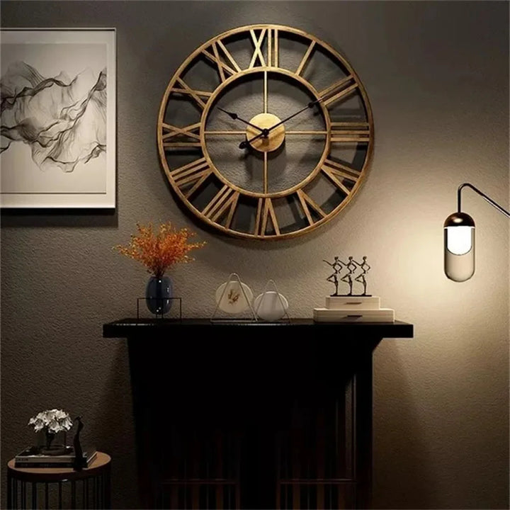 Large 3D Roman Numerals Wall Clock