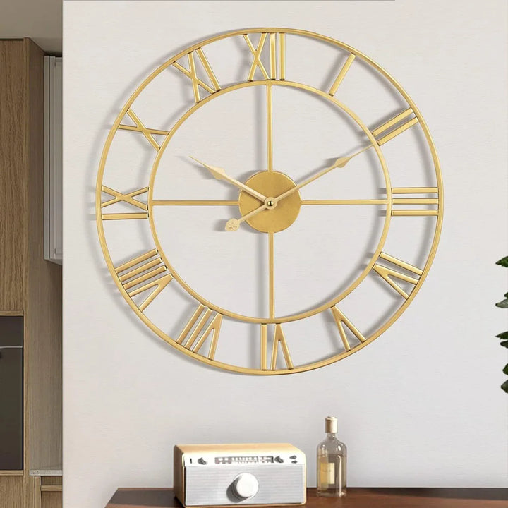 Large 3D Roman Numerals Wall Clock