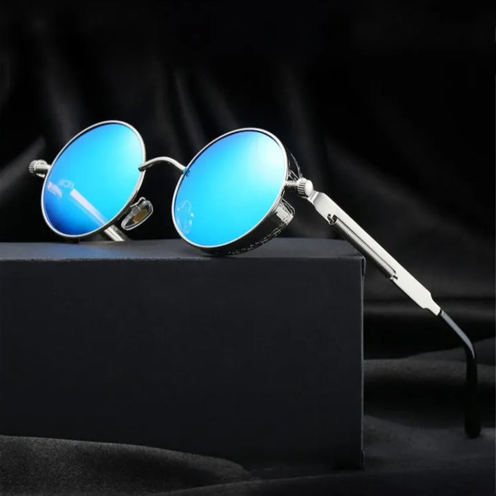 Metal Steampunk Sunglasses Men Women Fashion Round Glasses Brand Designer Vintage Sun Glasses High Quality Oculos de sol 2021